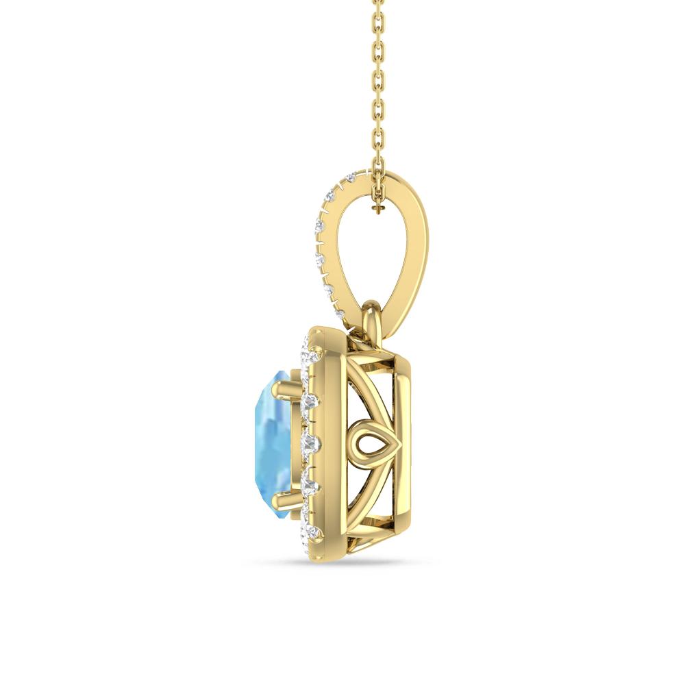 Yellow Gold - Aquamarine