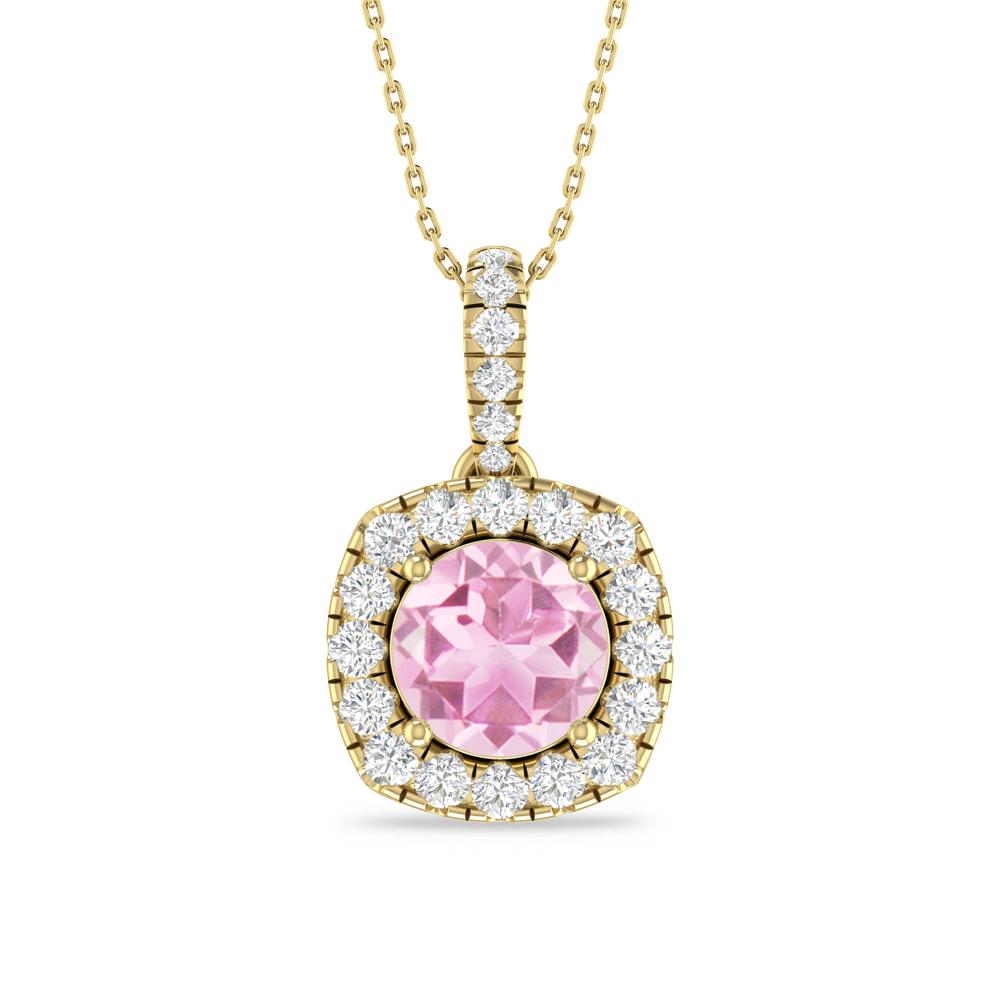 Yellow Gold - Pink Tourmaline