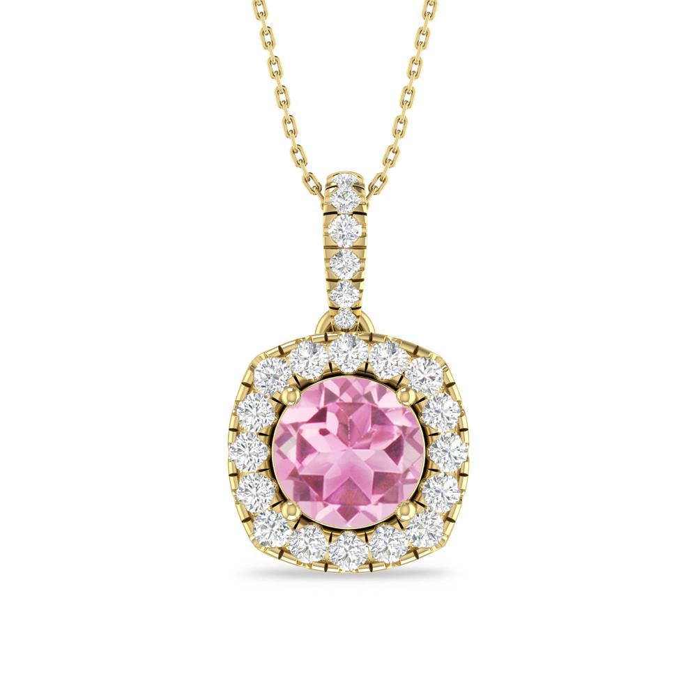 Yellow Gold - Pink Tourmaline
