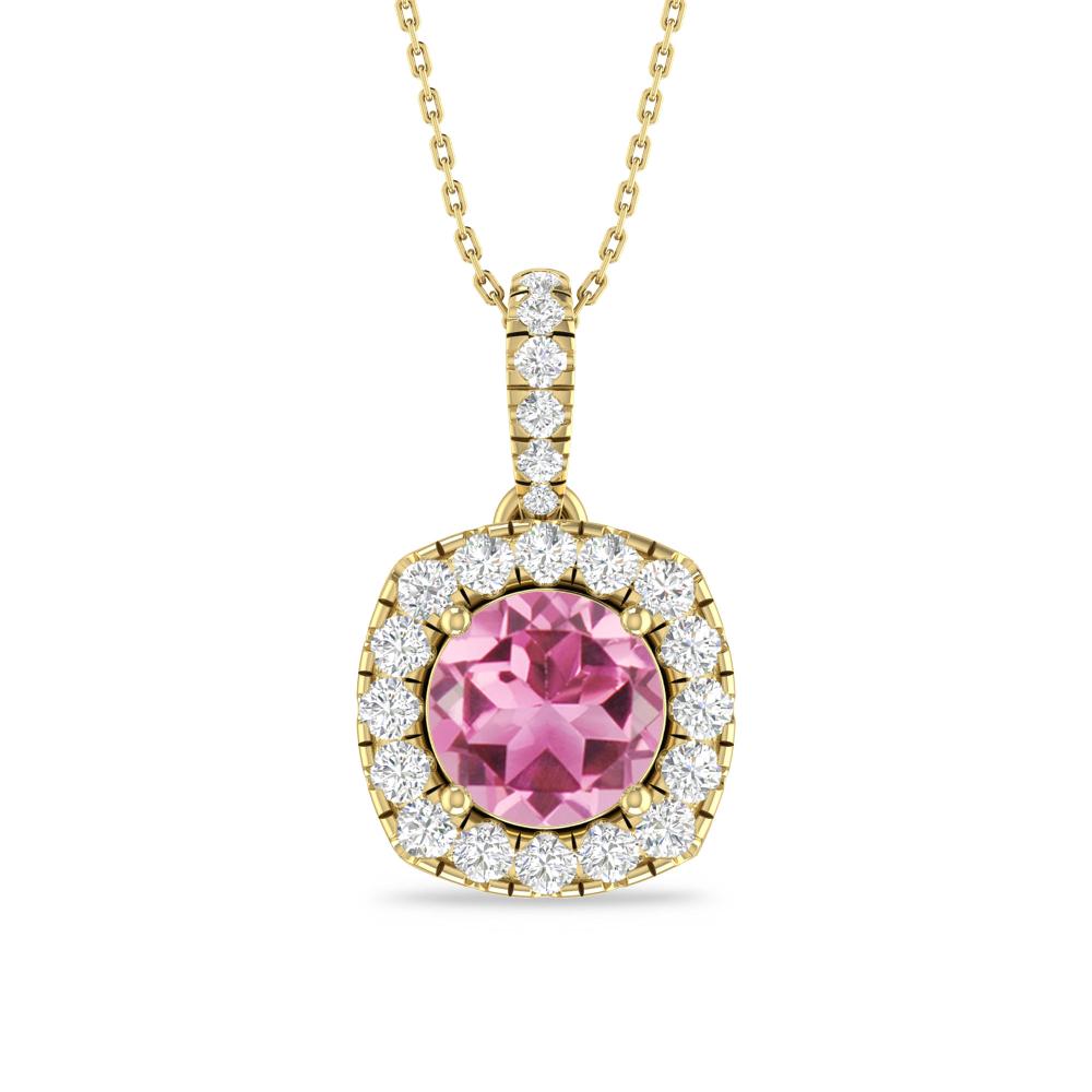 Yellow Gold - Pink Tourmaline