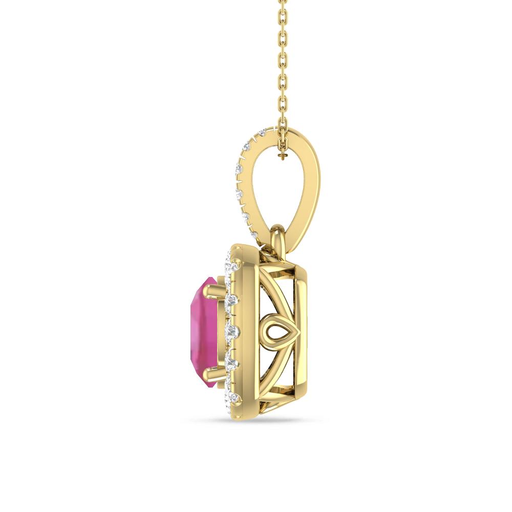 Yellow Gold - Pink Tourmaline