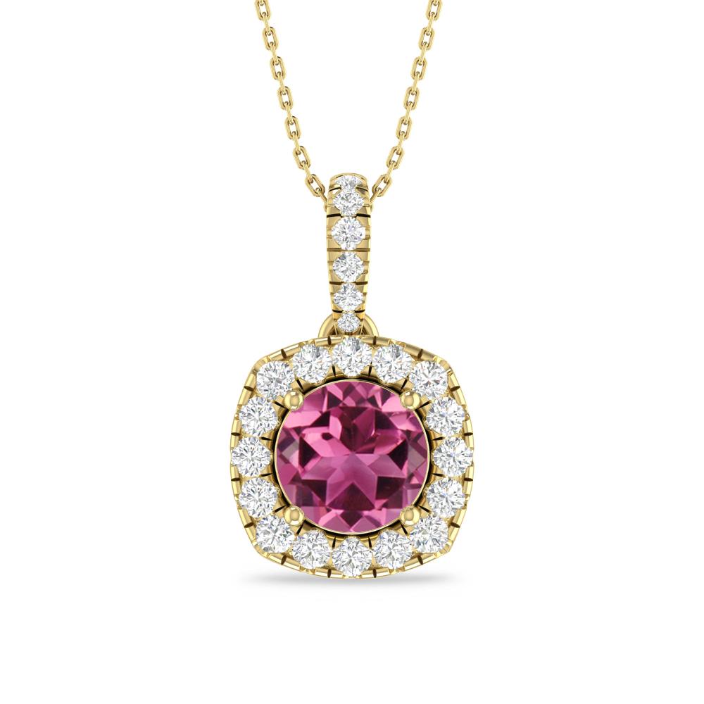 Yellow Gold - Pink Tourmaline