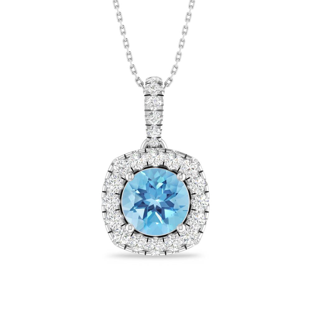 White Gold - Blue Topaz