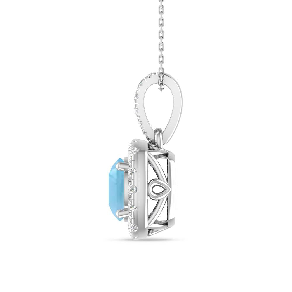 White Gold - Blue Topaz