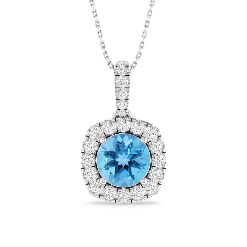 White Gold - Blue Topaz