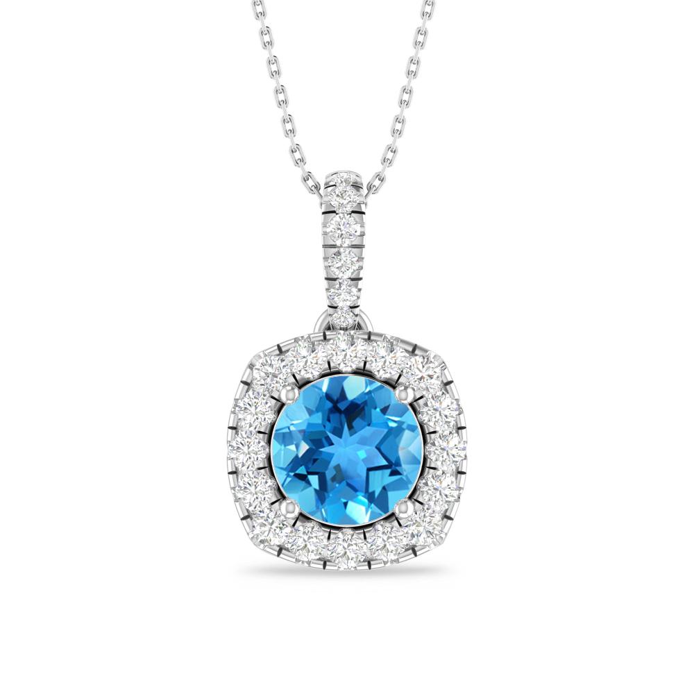 White Gold - Blue Topaz