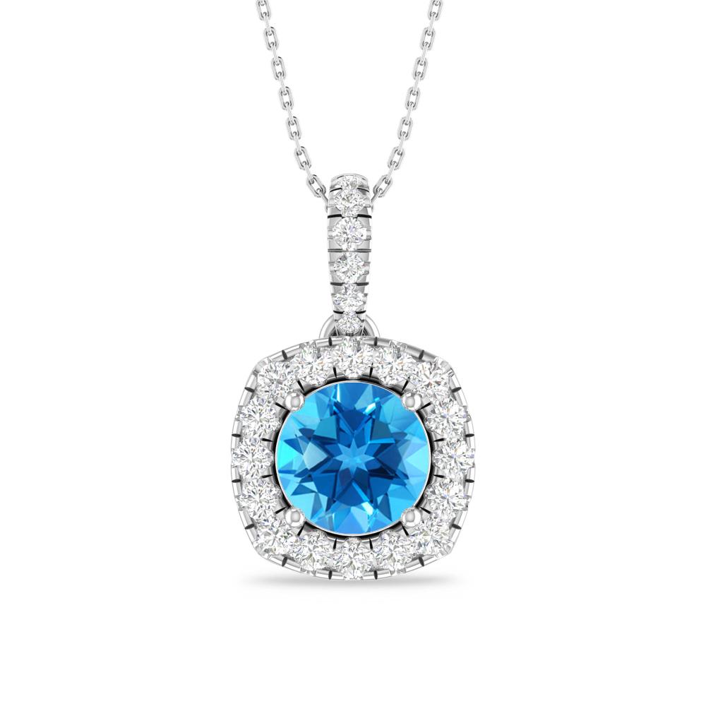 White Gold - Blue Topaz