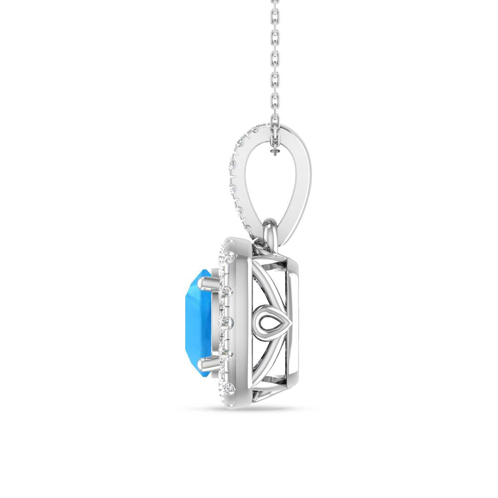 White Gold - Blue Topaz