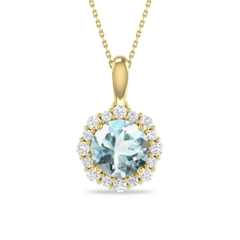 Yellow Gold - Aquamarine