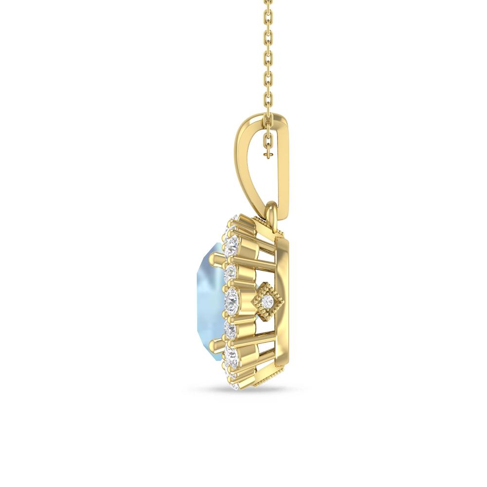 Yellow Gold - Aquamarine
