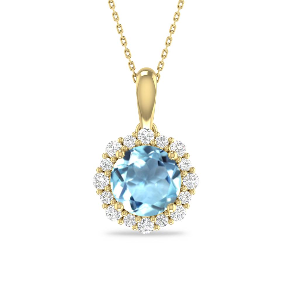 Yellow Gold - Aquamarine