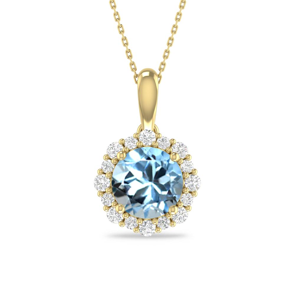 Yellow Gold - Aquamarine