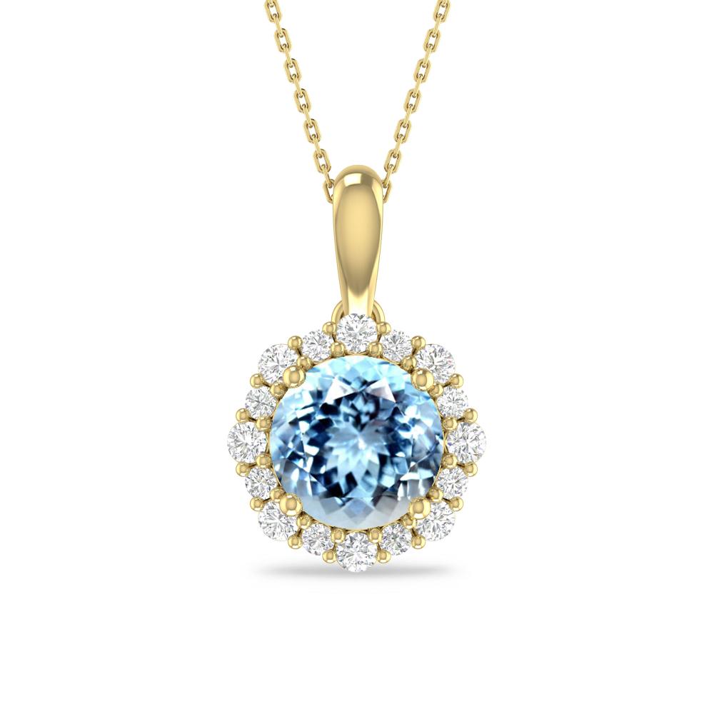 Yellow Gold - Aquamarine