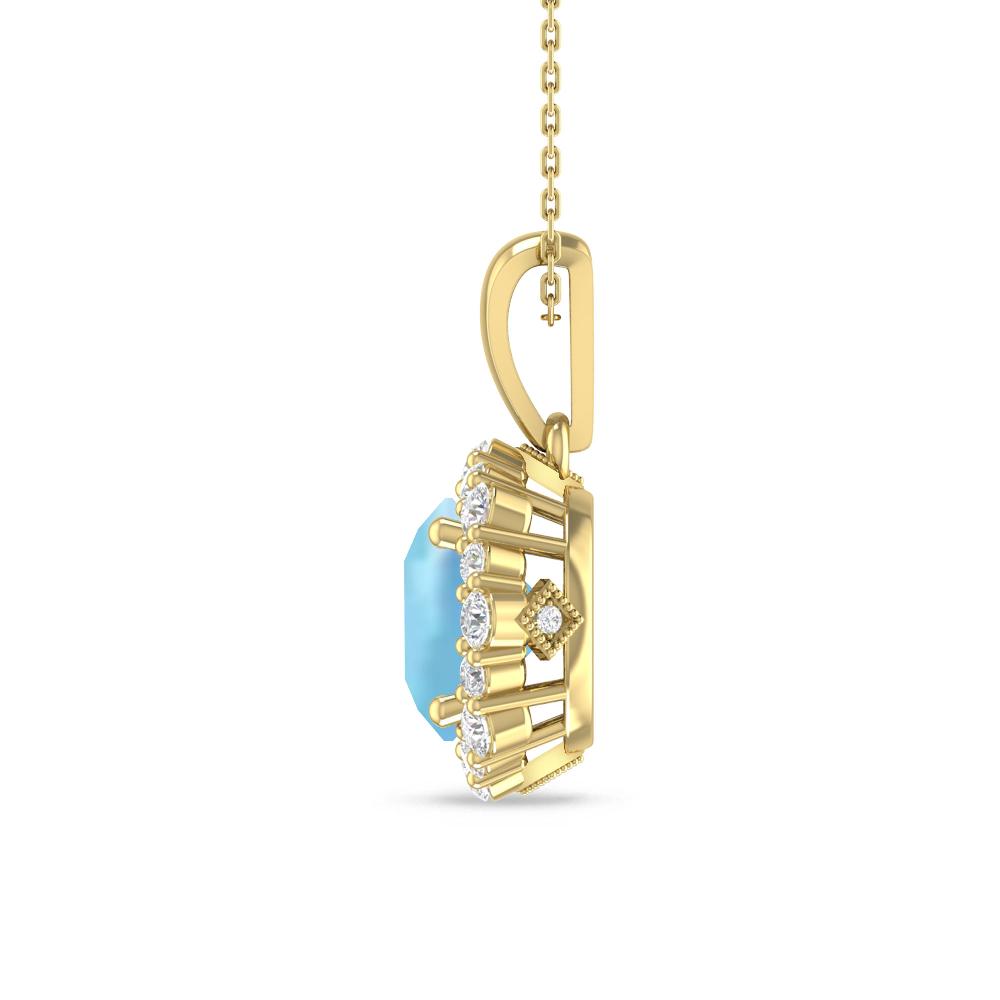 Yellow Gold - Aquamarine