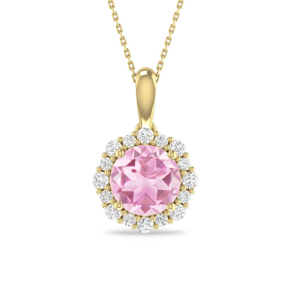 Yellow Gold - Pink Tourmaline