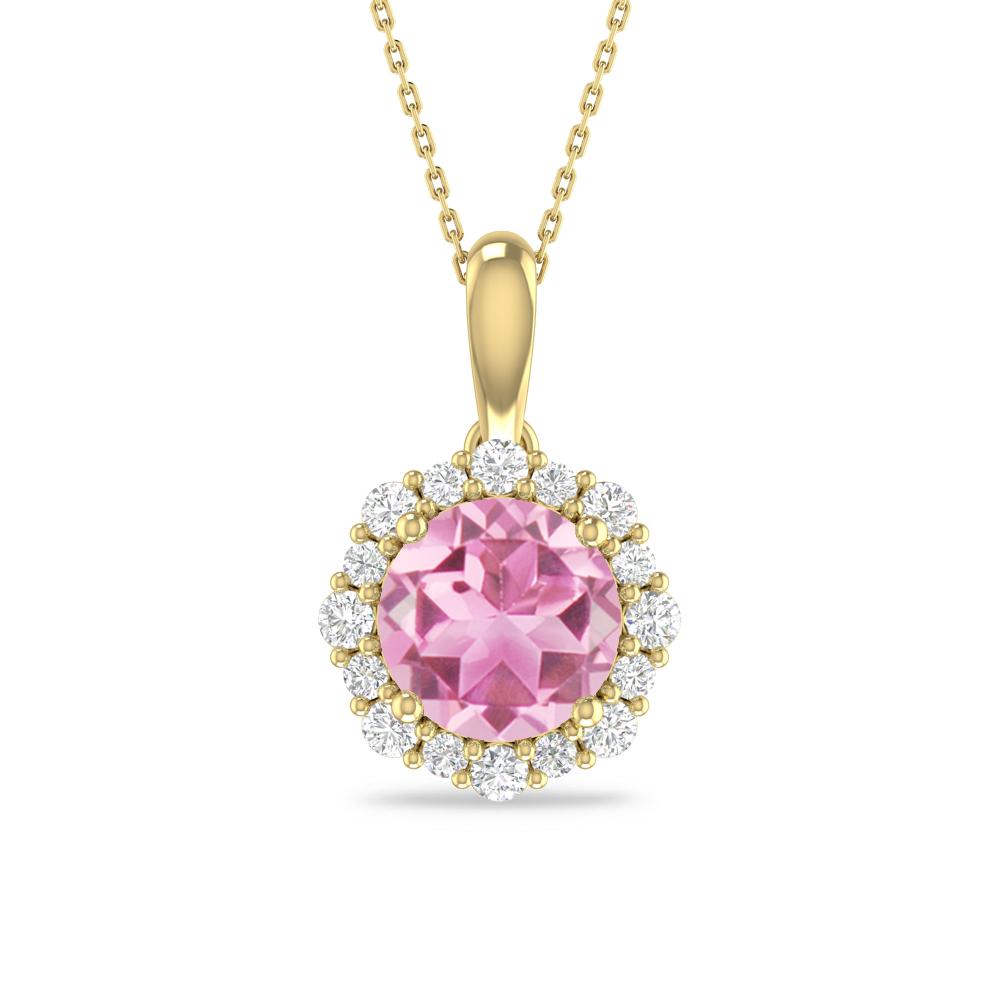 Yellow Gold - Pink Tourmaline