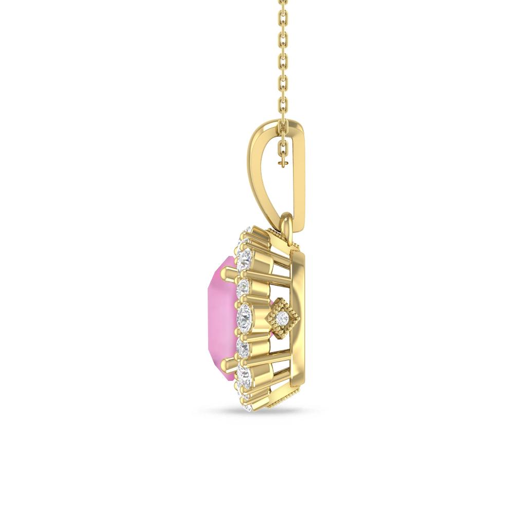 Yellow Gold - Pink Tourmaline