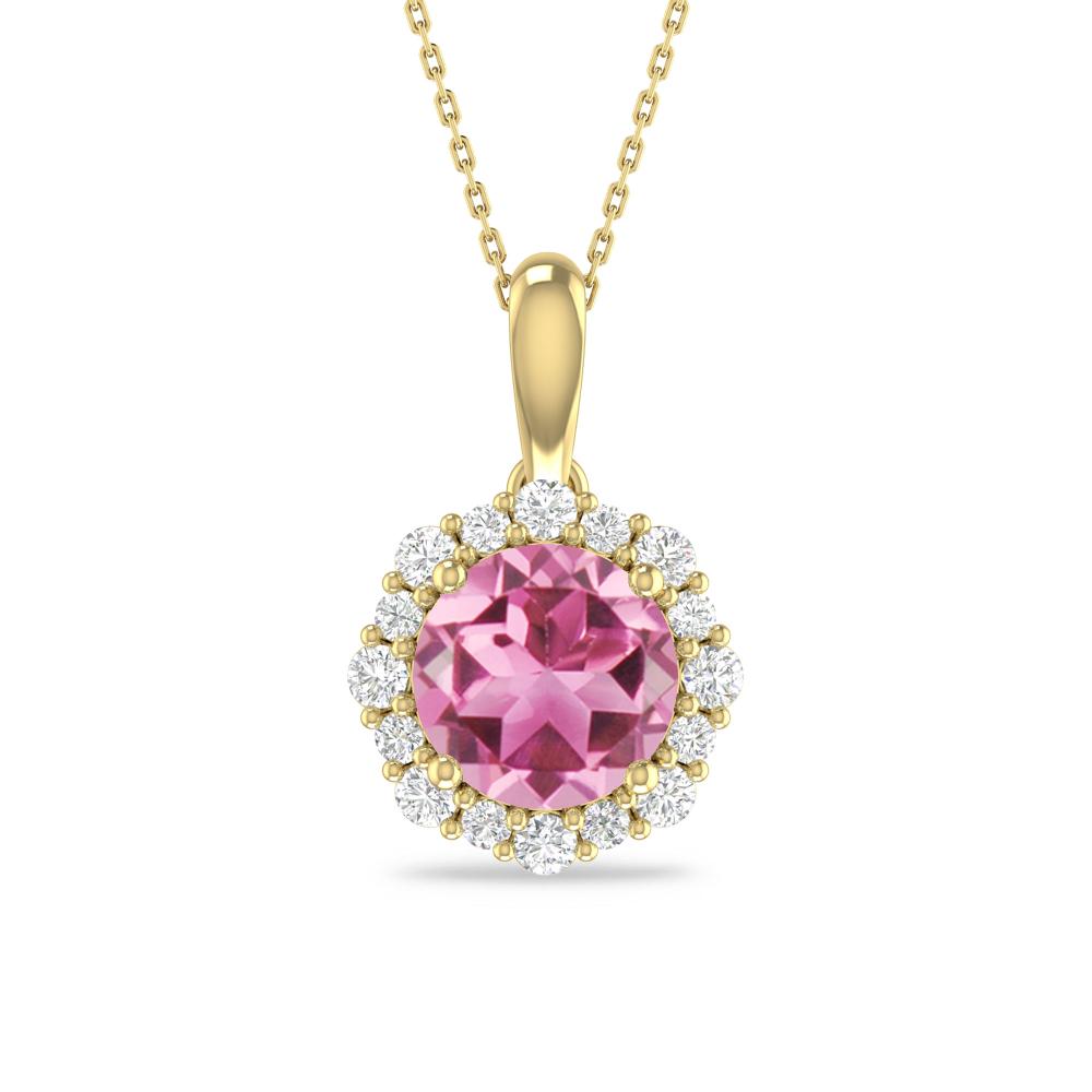 Yellow Gold - Pink Tourmaline