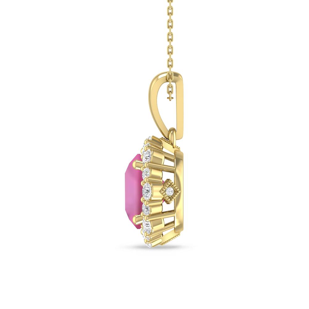 Yellow Gold - Pink Tourmaline