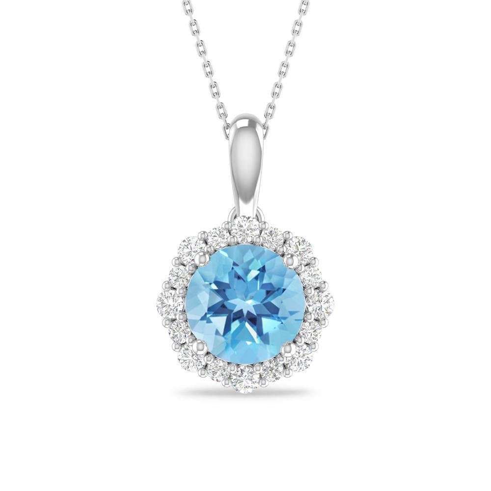 White Gold - Blue Topaz