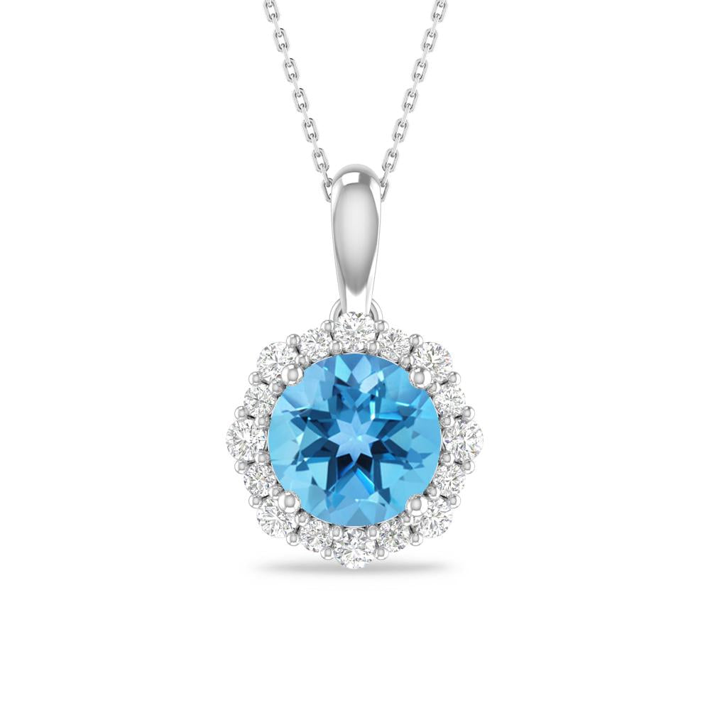 White Gold - Blue Topaz