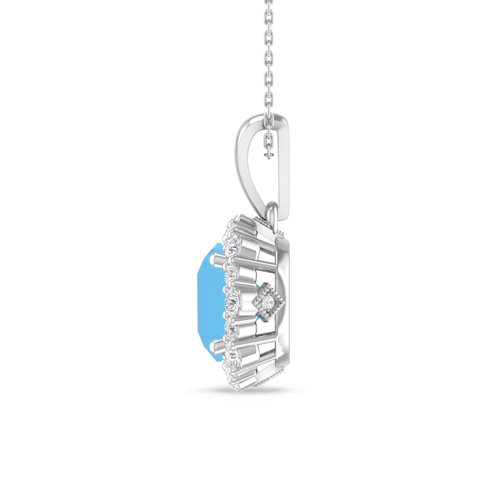 White Gold - Blue Topaz