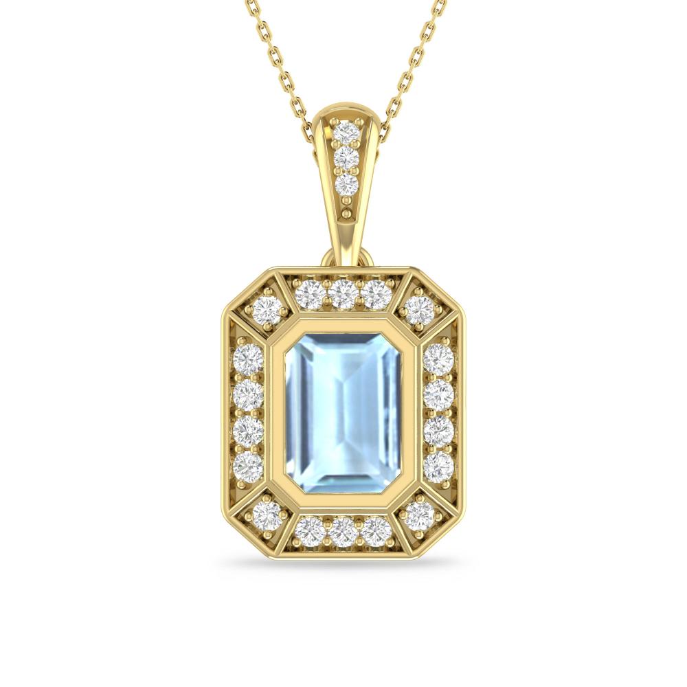 Yellow Gold - Aquamarine