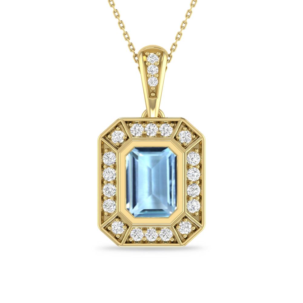Yellow Gold - Aquamarine