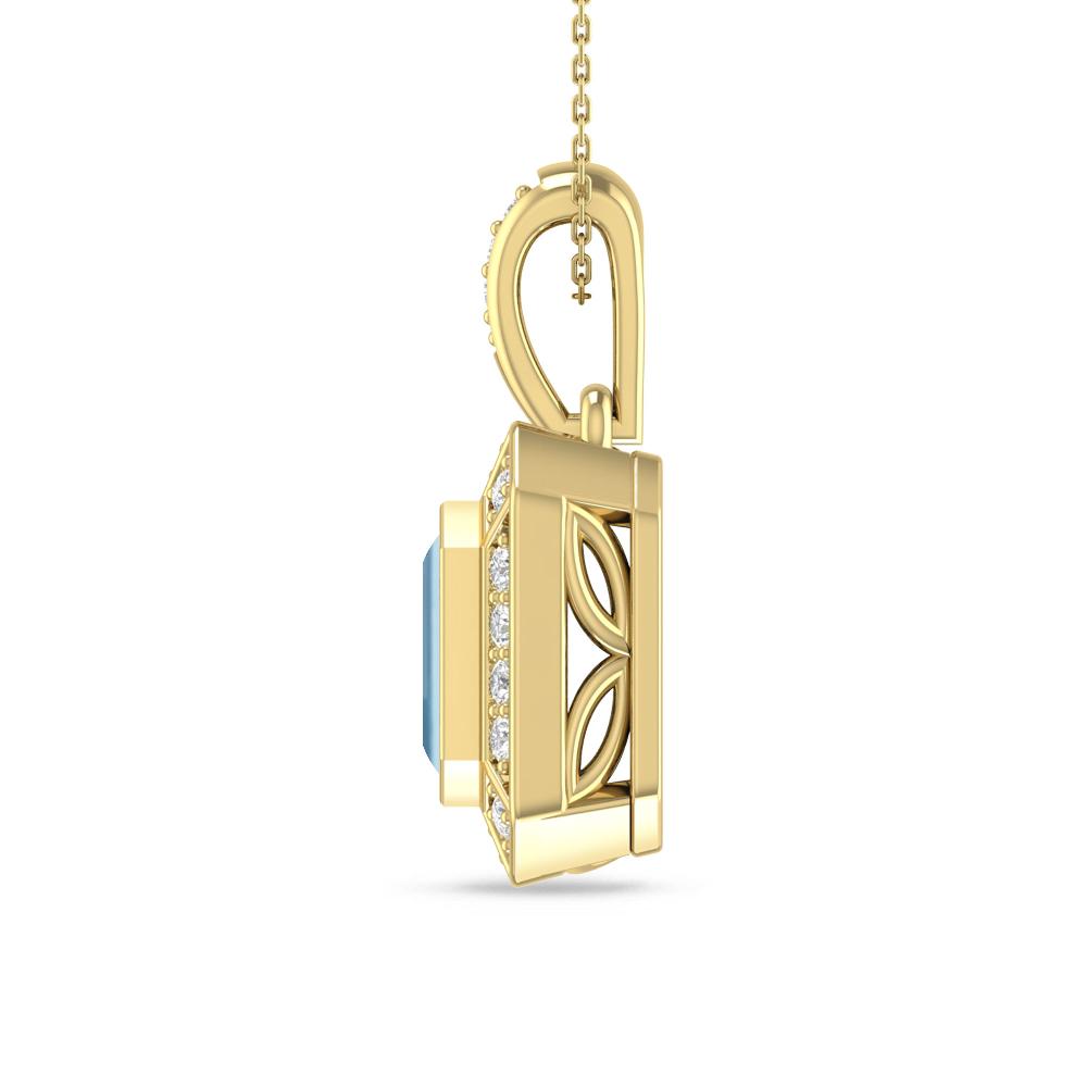 Yellow Gold - Aquamarine