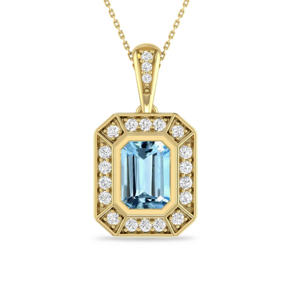 Yellow Gold - Aquamarine