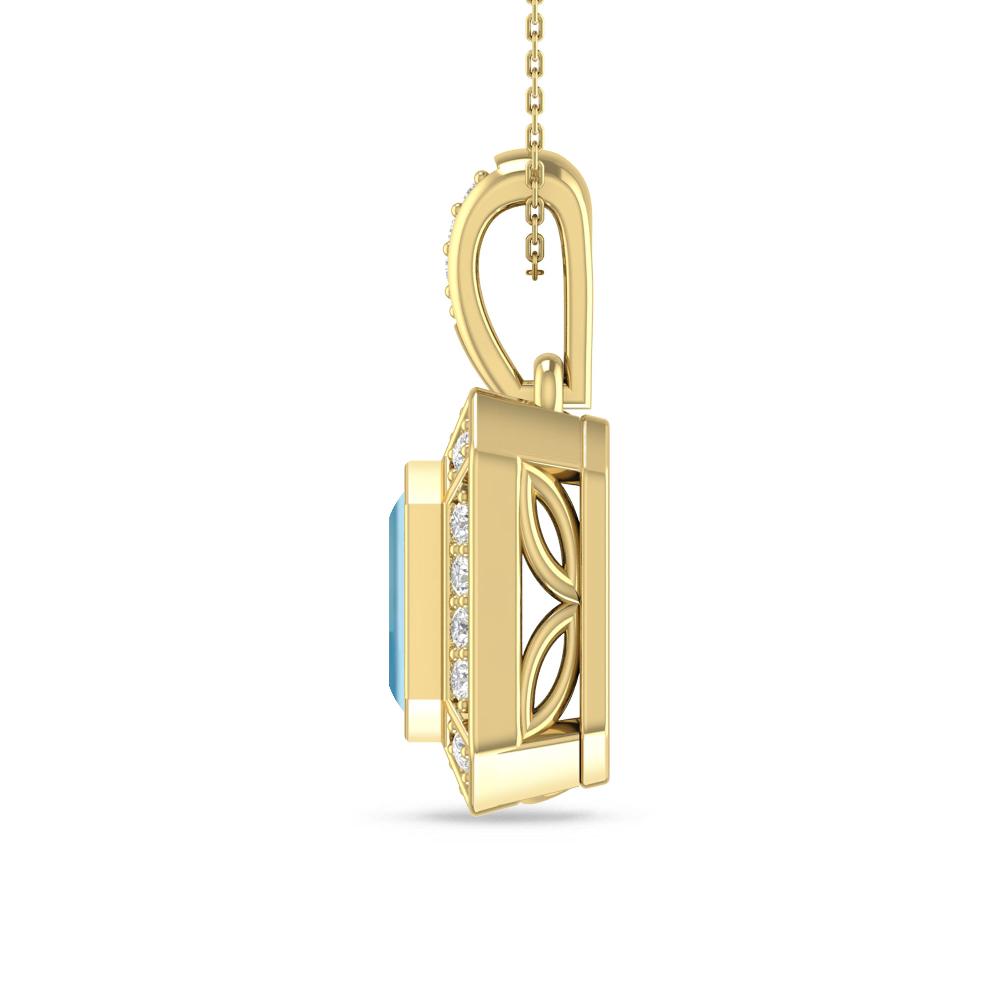 Yellow Gold - Aquamarine