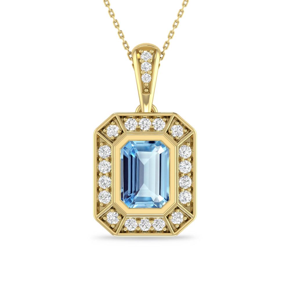 Yellow Gold - Aquamarine