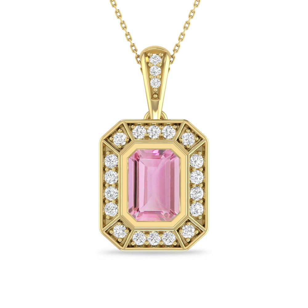 Yellow Gold - Pink Tourmaline