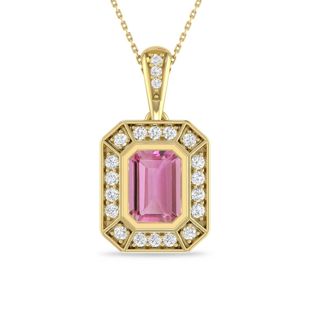 Yellow Gold - Pink Tourmaline