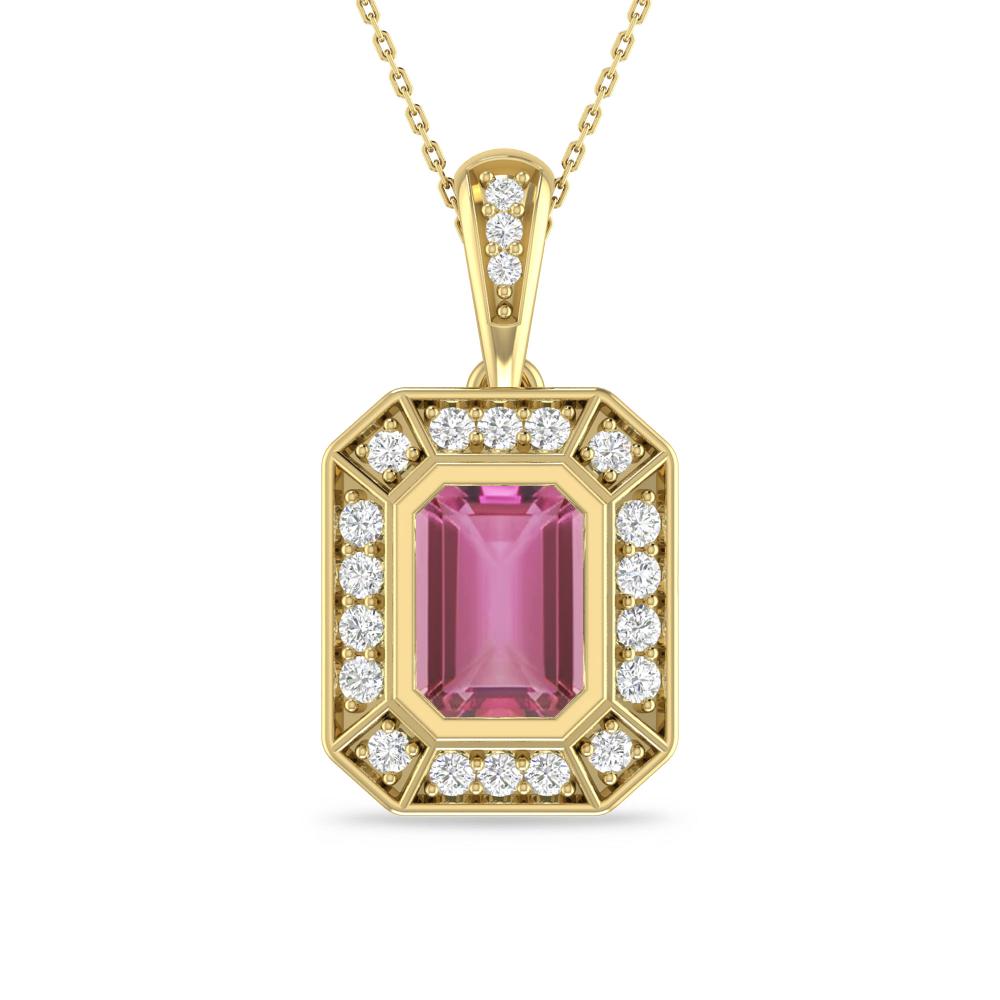 Yellow Gold - Pink Tourmaline