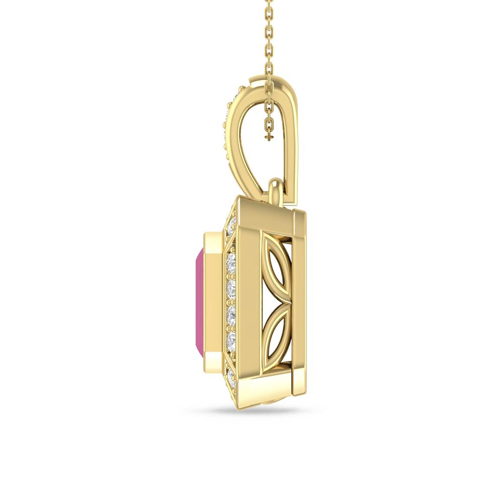 Yellow Gold - Pink Tourmaline