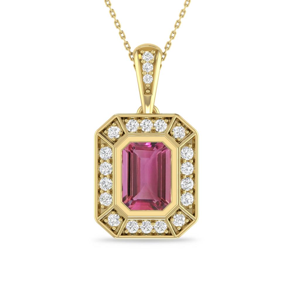 Yellow Gold - Pink Tourmaline