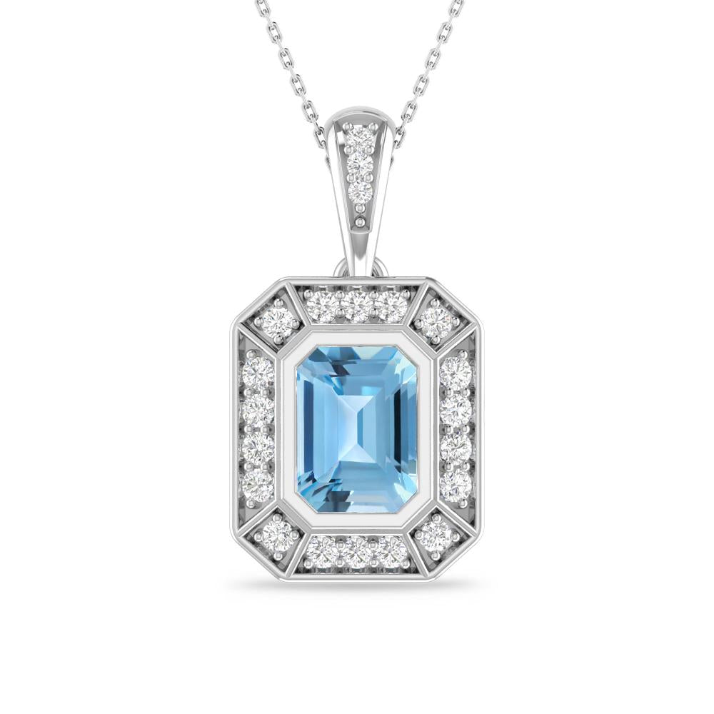 White Gold - Blue Topaz