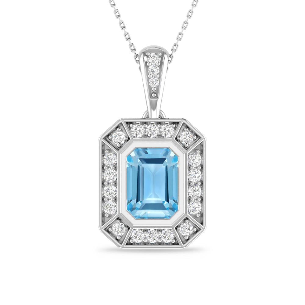 White Gold - Blue Topaz