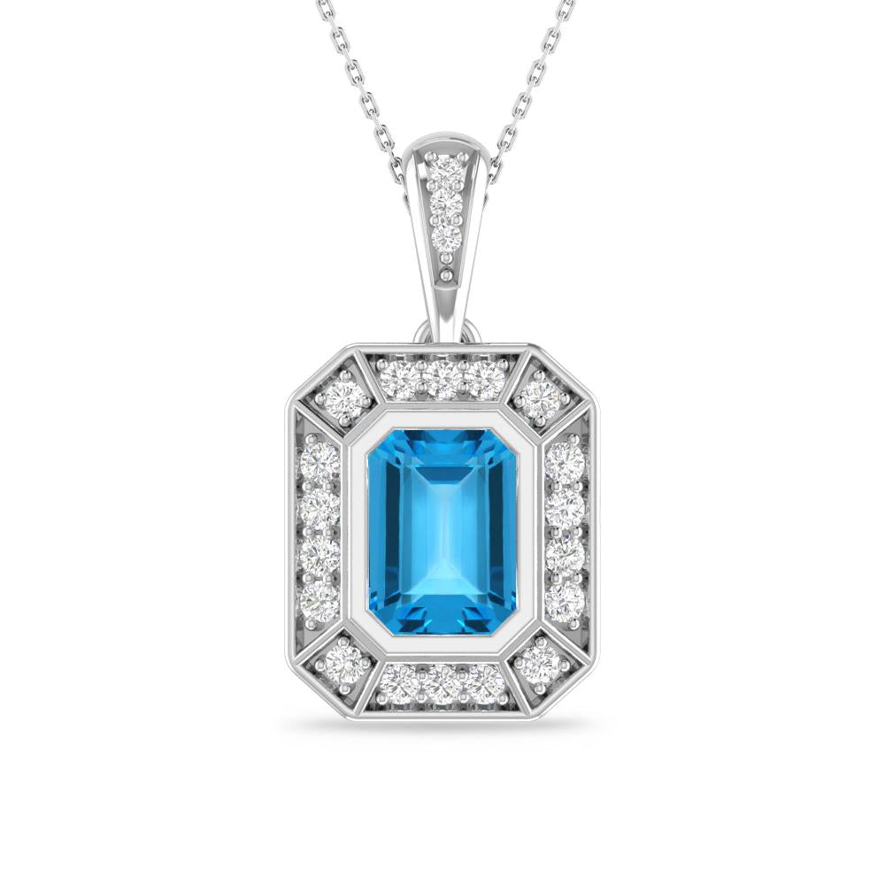 White Gold - Blue Topaz