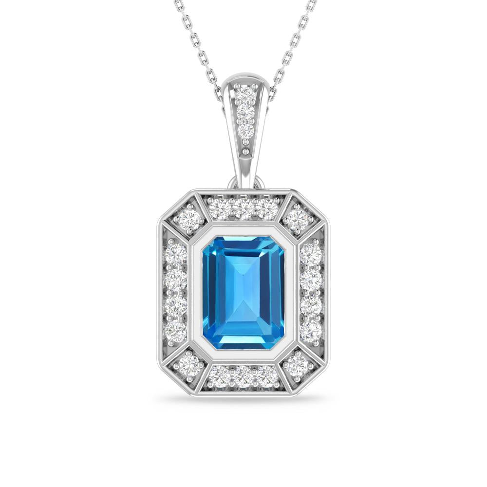 White Gold - Blue Topaz