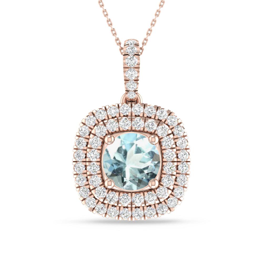 Rose Gold - Aquamarine