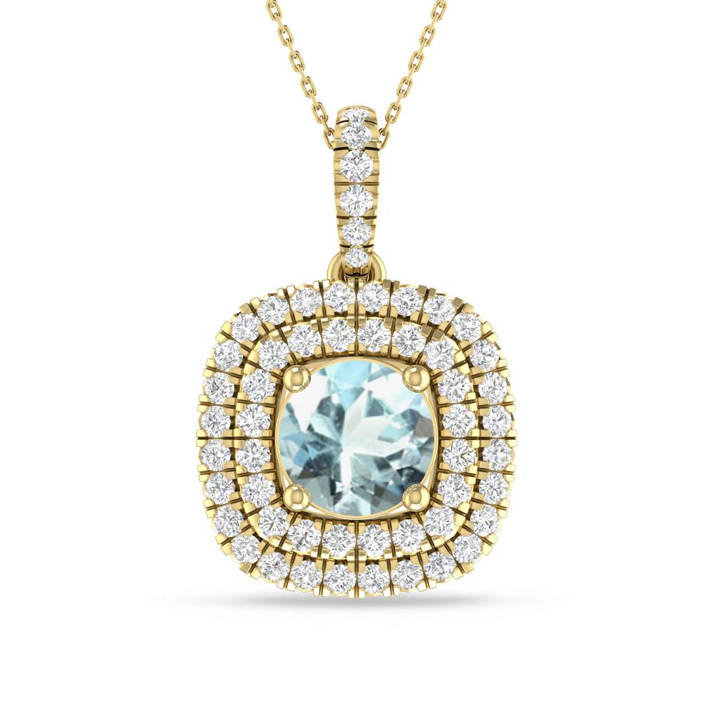 Yellow Gold - Aquamarine