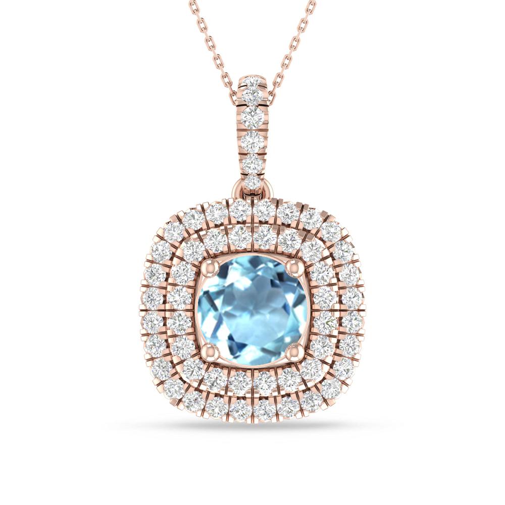 Rose Gold - Aquamarine