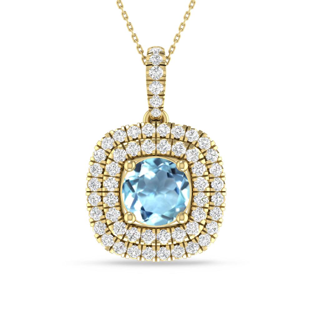 Yellow Gold - Aquamarine