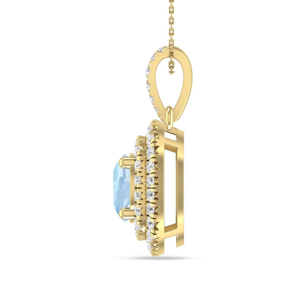 Yellow Gold - Aquamarine