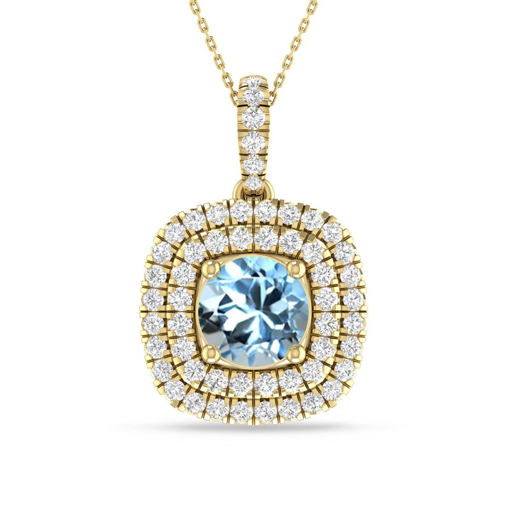 Yellow Gold - Aquamarine