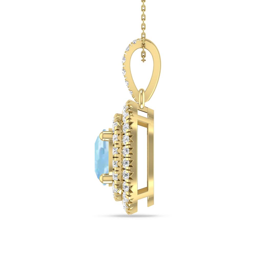 Yellow Gold - Aquamarine