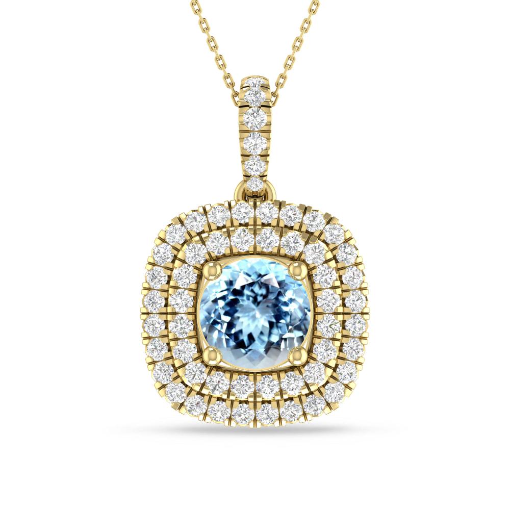 Yellow Gold - Aquamarine