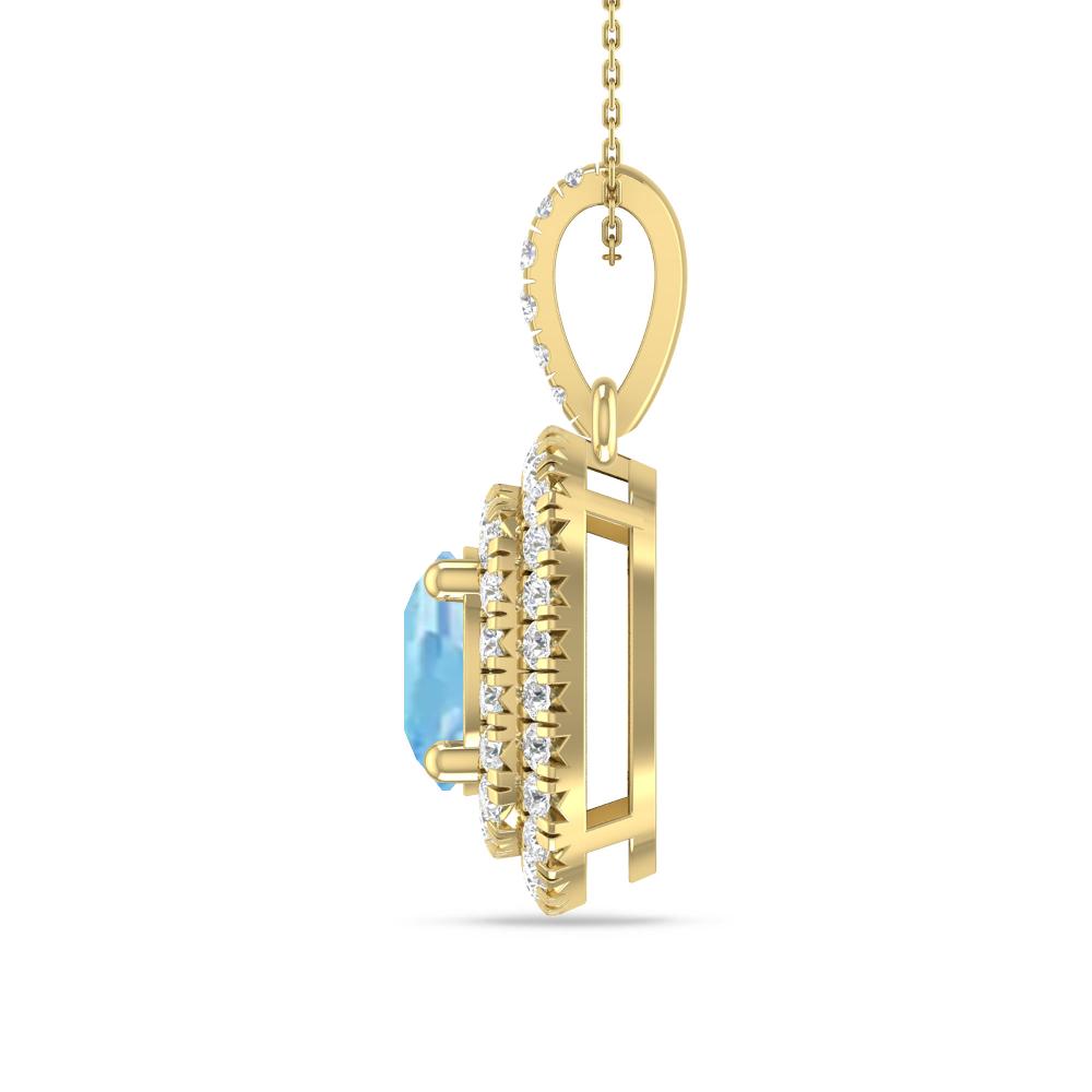 Yellow Gold - Aquamarine